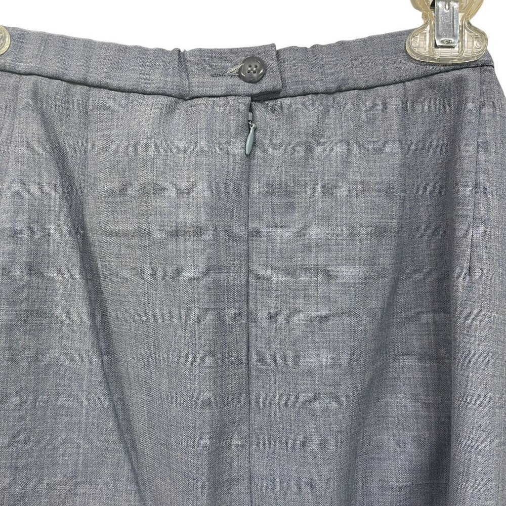 Vintage Pendleton Modest Skirt Solid Blue Virgin … - image 4